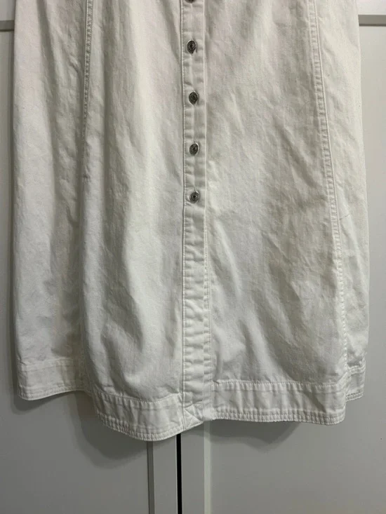 Free People White denim Button-Front Maxi Dress - Picture 4 of 8